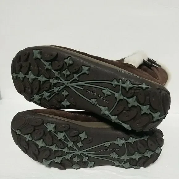 Merrell Yarra Womens Waterproof Boots Primaloft Polartec Lined‎ Brown Size 6 - Picture 4 of 10